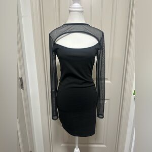 PrettyLittleThing Black Long Sleeve Dress